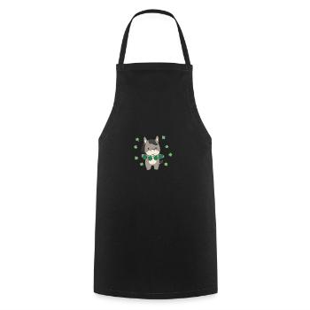 Donkey with shamrocks cute animals for happiness - Cooking Apron - black - Front - AI Model Male 185 dark (185cm)