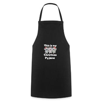 Koala Arbre de Noël Pyjama de Noël - Tablier de cuisine - noir - Devant - AI Model Male 185 dark (185cm)