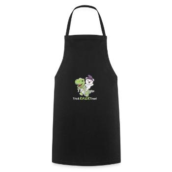 Polar Bear Trick Rawr Treat T-Rex Mummy Costume - Cooking Apron - black - Front - AI Model Male 185 dark (185cm)