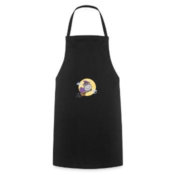 Hippo Halloween Witch Kids Witch Costume - Cooking Apron - black - Front - AI Model Male 185 dark (185cm)