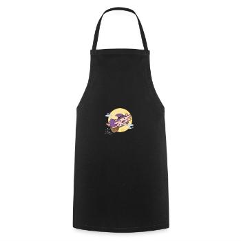 Axolotl Halloween Witch Kids Witch Costume - Cooking Apron - black - Front - AI Model Male 185 dark (185cm)