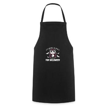 Panda il n’est jamais trop tôt pour le vampire d’Halloween - Tablier de cuisine - noir - Devant - AI Model Male 185 dark (185cm)