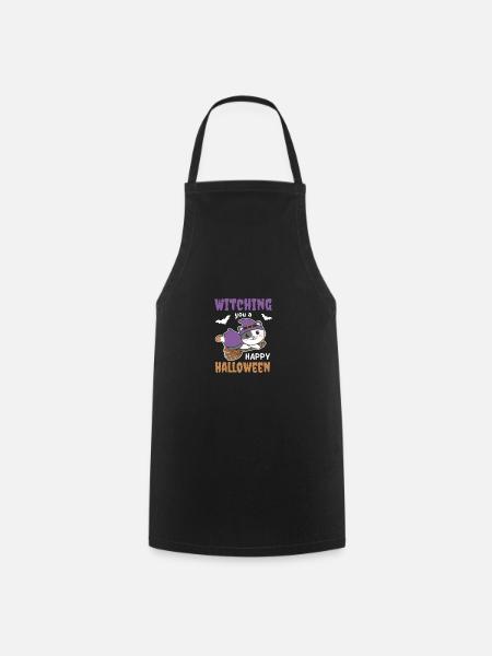 Sorcière Chat Sorcière Sorcières Vous Sorcelant un Joyeux Halloween - Tablier de cuisine - noir