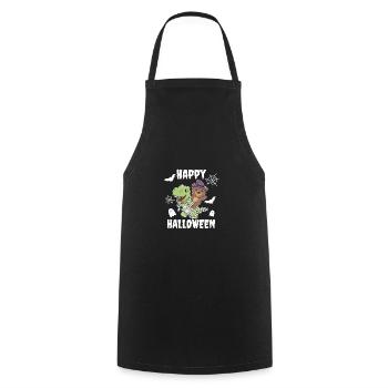 Bear Happy Halloween T-Rex Mummy Costume - Cooking Apron - black - Front - AI Model Male 185 dark (185cm)