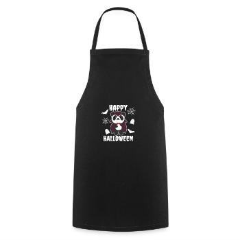 Panda Joyeux Halloween mignon costume de vampire - Tablier de cuisine - noir - Devant - AI Model Male 185 dark (185cm)