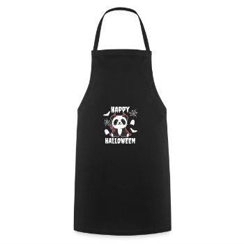 Panda Joyeux Halloween Mignon Devil Enfants Costume - Tablier de cuisine - noir - Devant - AI Model Male 185 dark (185cm)