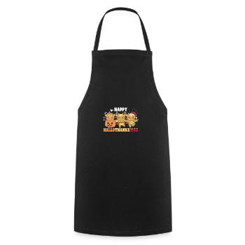 Happy Hallothanksmas Dragon Christmas Dragon - Cooking Apron - black - Front - AI Model Male 185 dark (185cm)