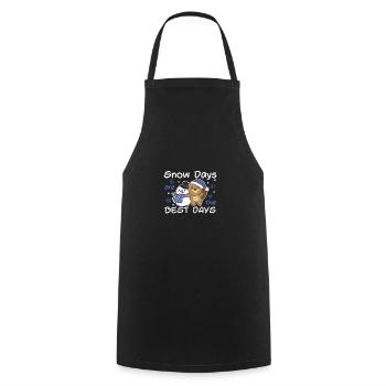 Biber Snow Days are the best days Winter - Cooking Apron - black - Front - AI Model Male 185 dark (185cm)
