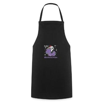 Weihnachts Hippo Panda frohe Weihnachten Hippo - Kochschürze - Schwarz - Vorne - AI Model Male 185 dark (185cm)