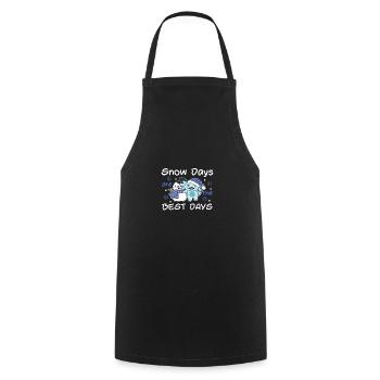 Axolotl Snow Days sont les meilleurs jours Schneemann - Tablier de cuisine - noir - Devant - AI Model Male 185 dark (185cm)