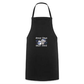 Elefant Snow Days sont les meilleurs jours Schneemann - Tablier de cuisine - noir - Devant - AI Model Male 185 dark (185cm)