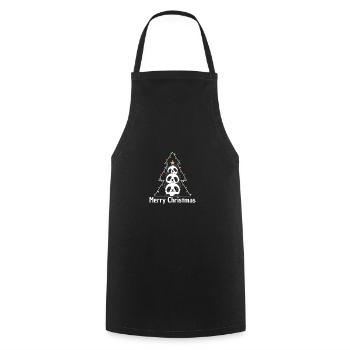 Panda Arbre de Noël Animaux de Noël Pandas - Tablier de cuisine - noir - Devant - AI Model Male 185 dark (185cm)