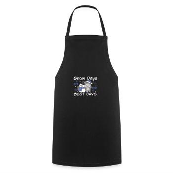 Les Hippo Snow Days sont les meilleurs jours Schneemann - Tablier de cuisine - noir - Devant - AI Model Male 185 dark (185cm)