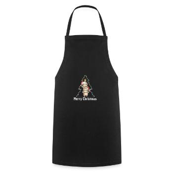 Sloth Christmas tree Christmas animals Sloths - Cooking Apron - black - Front - AI Model Male 185 dark (185cm)