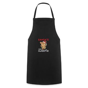 Deer Christmas Santa's little sweetie - Cooking Apron - black - Front - AI Model Male 185 dark (185cm)