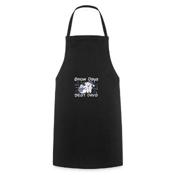 Eisbär Snow Days are the best days Winter - Cooking Apron - black - Front - AI Model Male 185 dark (185cm)