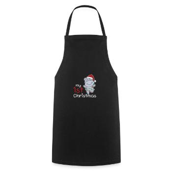 Hippo Noël Cheval mon 1er Noël - Tablier de cuisine - noir - Devant - AI Model Male 185 dark (185cm)
