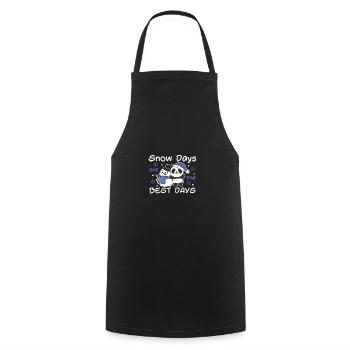 Panda Snow Days are the best days Winter - Cooking Apron - black - Front - AI Model Male 185 dark (185cm)