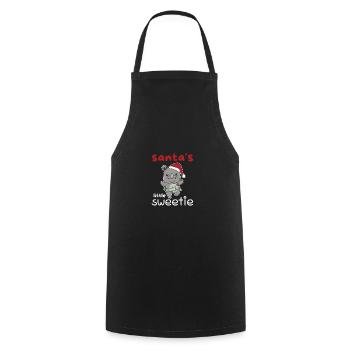 Rhinoceros Christmas Santa's little sweetie - Cooking Apron - black - Front - AI Model Male 185 dark (185cm)