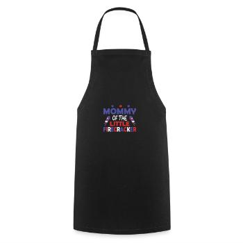 4th July America Mommy of the Firecracker - Cooking Apron - black - Front - AI Model Male 185 dark (185cm)