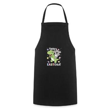 Koala with T-Rex Easter Estrawr Easter Wordplay - Cooking Apron - black - Front - AI Model Male 185 dark (185cm)