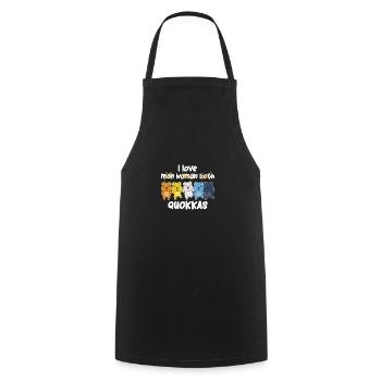 Aroace Flag Pride LGBTQ Sweet Quokka - Cooking Apron - black - Front - AI Model Male 185 dark (185cm)