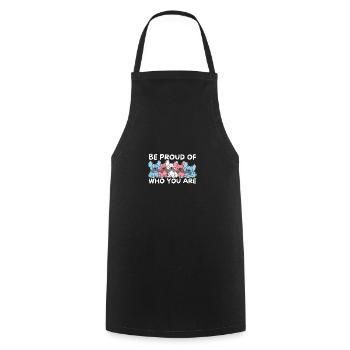Trans Flag Gay Pride LGBTQ French Bulldog - Cooking Apron - black - Front - AI Model Male 185 dark (185cm)