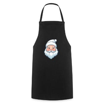 Weißer Weihnachtszauber - Kochschürze - Schwarz - Vorne - AI Model Male 185 dark (185cm)