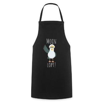 Moin Löpt - Kochschürze - Schwarz - Vorne - AI Model Male 185 dark (185cm)