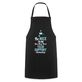 Support technique Assistance technique informatique Helpdesk - Tablier de cuisine - noir - Devant - AI Model Male 185 dark (185cm)