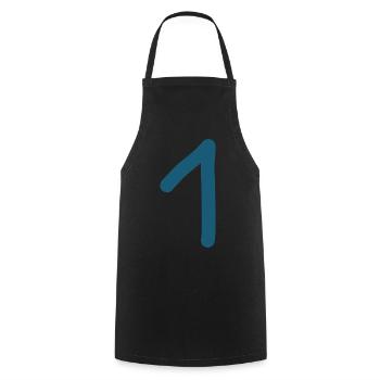 1 Number One Number Birthday - Cooking Apron - black - Front - AI Model Male 185 dark (185cm)