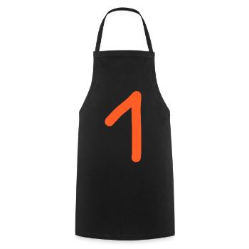 1 Number One Number Birthday - Cooking Apron - black - Front - AI Model Male 185 dark (185cm)