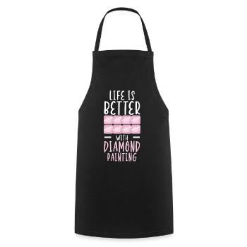 Diamond Painting Tools Diamond Painter - Cooking Apron - black - Front - AI Model Male 185 dark (185cm)