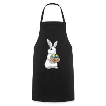 Œufs de Pâques de Bunny - Tablier de cuisine - noir - Devant - AI Model Male 185 dark (185cm)