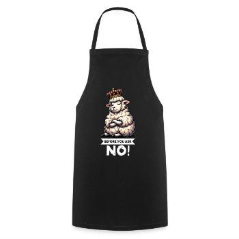 Before You Ask Sheep Sheep Shepherd Sheep Holder - Cooking Apron - black - Front - AI Model Male 185 dark (185cm)
