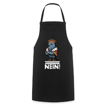 Avant que vous ne demandiez : pigeons, amateurs, oiseaux - Tablier de cuisine - noir - Devant - AI Model Male 185 dark (185cm)