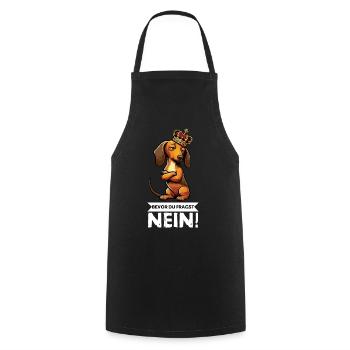 Bevor Du Fragst Dackel Dackelbesitzer Dackelhalter - Kochschürze - Schwarz - Vorne - AI Model Male 185 dark (185cm)