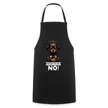 Before You Ask Miniature Pinscher Pinscher Pinscher Dog - Cooking Apron - black - Front - AI Model Male 185 dark (185cm)