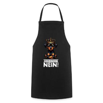 Before you ask Miniature Pinscher Pinscher Pinscher Fan - Cooking Apron - black - Front - AI Model Male 185 dark (185cm)