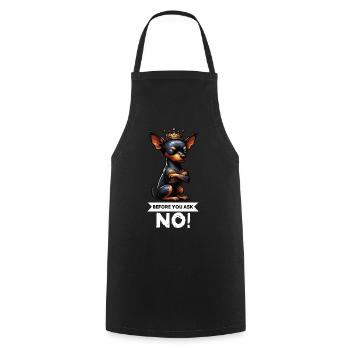 Before You Ask Miniature Pinscher Pinscher Pinscher Dog - Cooking Apron - black - Front - AI Model Male 185 dark (185cm)