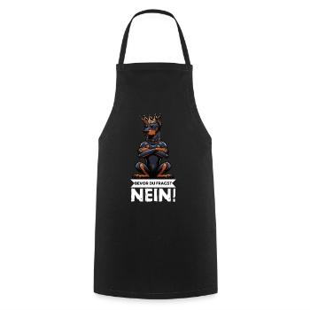 Before You Ask Doberman Doberman Owner - Cooking Apron - black - Front - AI Model Male 185 dark (185cm)