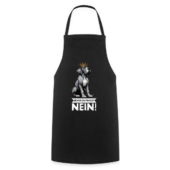 Before you ask Great Dane Great Dane owner - Cooking Apron - black - Front - AI Model Male 185 dark (185cm)