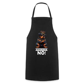 Avant que vous ne demandiez, pas de rottweiler rottweilerbesitzer - Tablier de cuisine - noir - Devant - AI Model Male 185 dark (185cm)
