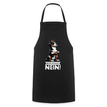 Bevor Du Fragst Nein Appenzeller Sennenhund  - Kochschürze - Schwarz - Vorne - AI Model Male 185 dark (185cm)