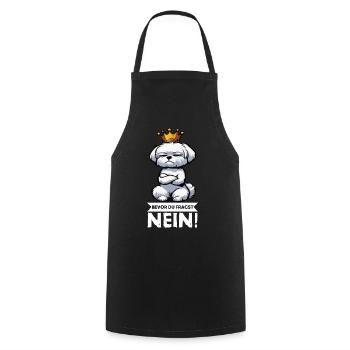 Avant que vous ne demandiez : No Malteser Malteserbesitzer - Tablier de cuisine - noir - Devant - AI Model Male 185 dark (185cm)
