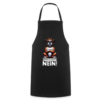 Avant que vous ne demandiez, sans boxer Boxer Boxer Boxer Boxer Dog - Tablier de cuisine - noir - Devant - AI Model Male 185 dark (185cm)