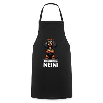 Bevor Du Fragst Nein Rauhaardackel Dackel Teckel - Kochschürze - Schwarz - Vorne - AI Model Male 185 dark (185cm)