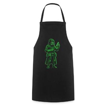 Punk Apotheker Pixel Art Retro Hacker - Kochschürze - Schwarz - Vorne - AI Model Male 185 dark (185cm)