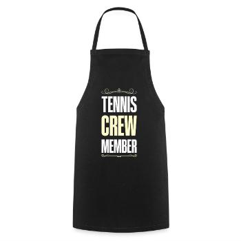Équipe de tennis - Tablier de cuisine - noir - Devant - AI Model Male 185 dark (185cm)