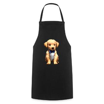 Dog owners Golden Retriever puppy dogs - Cooking Apron - black - Front - AI Model Male 185 dark (185cm)